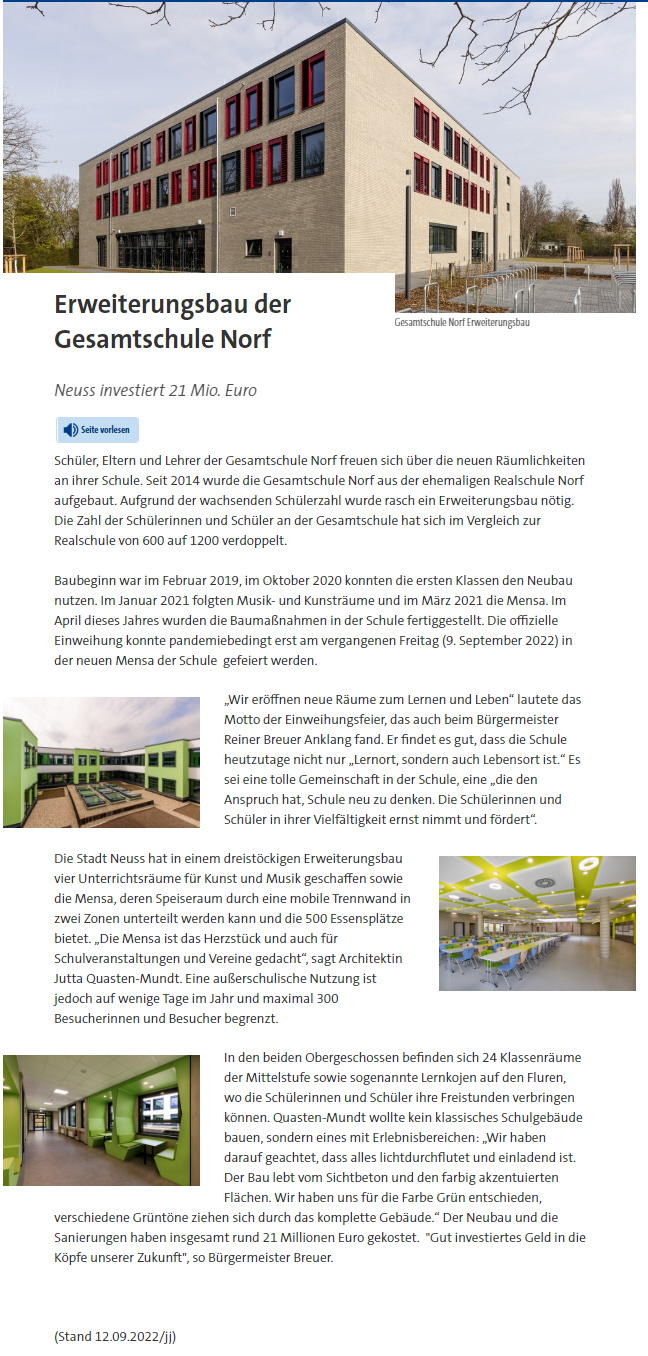 Erweiterungsbau der GE Norf2022