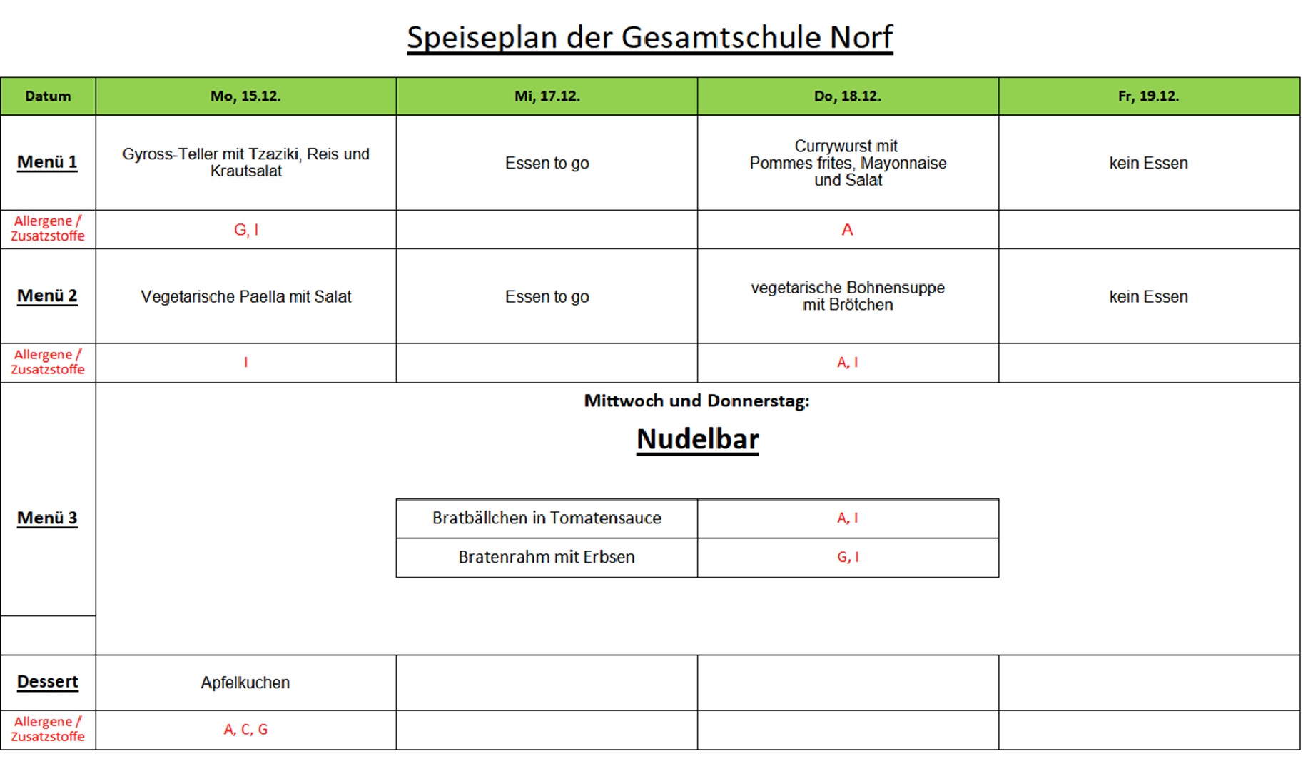 397 Speiseplan der Gesamtschule Norf 15.12.25ff