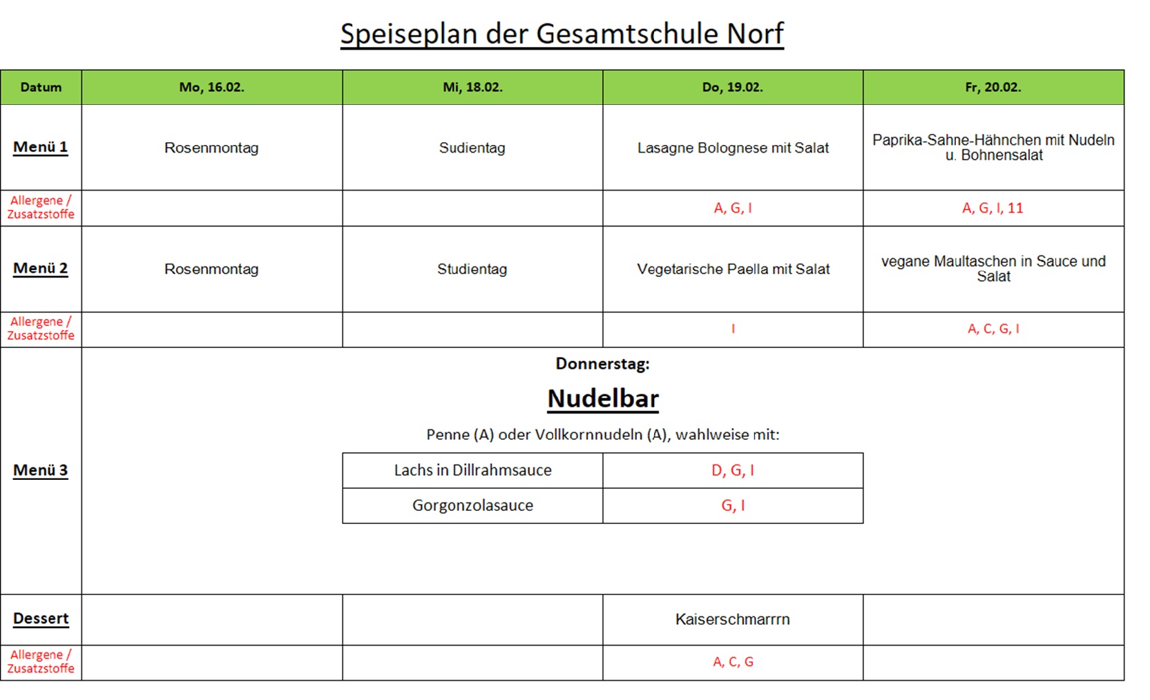 373 Speiseplan der Gesamtschule Norf 16.2.26ffNR